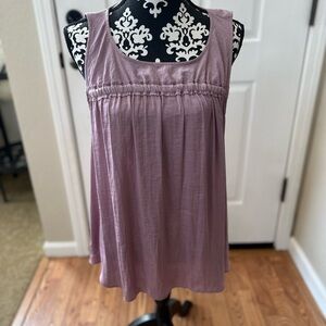 Simply Vera Vera Wang lavender purple Smocked Tank Top soft breezy Easter